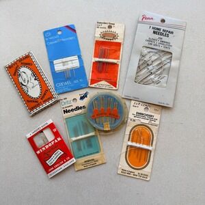 Vintage Sewing Needle Lot Dritz Boye J&P Coats Embroidery Darning Repair Kit